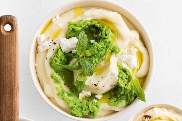 Minted pea potato mash