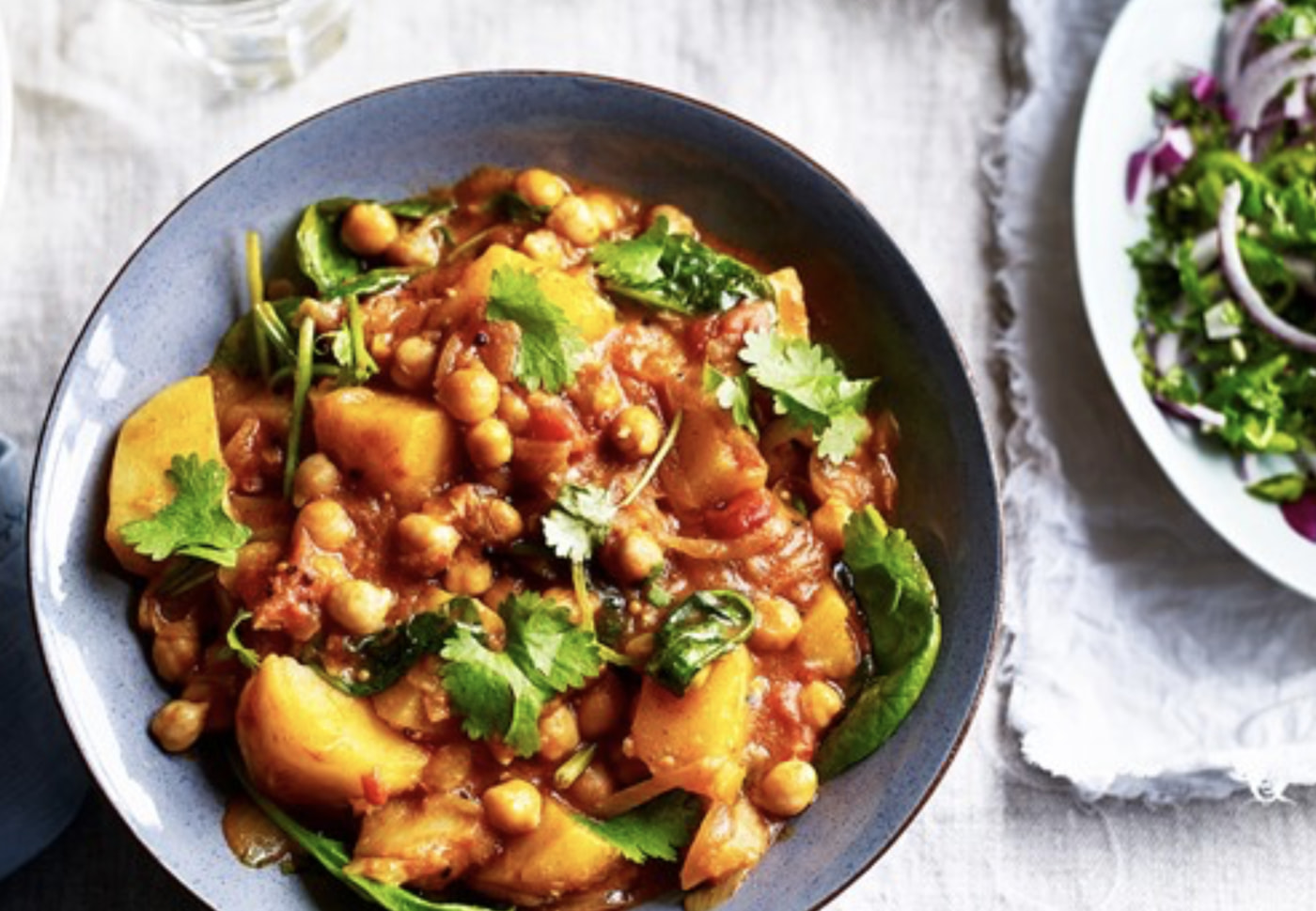 Potato & Chickpea Masala Curry Indian Inspired